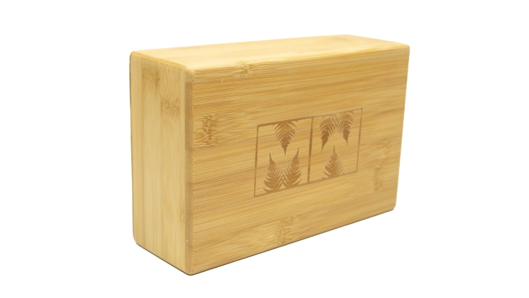 kostka do jogi z bambusa drewniana