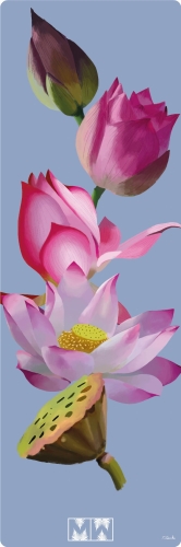 mata do jogi kauczukowa z lotosem